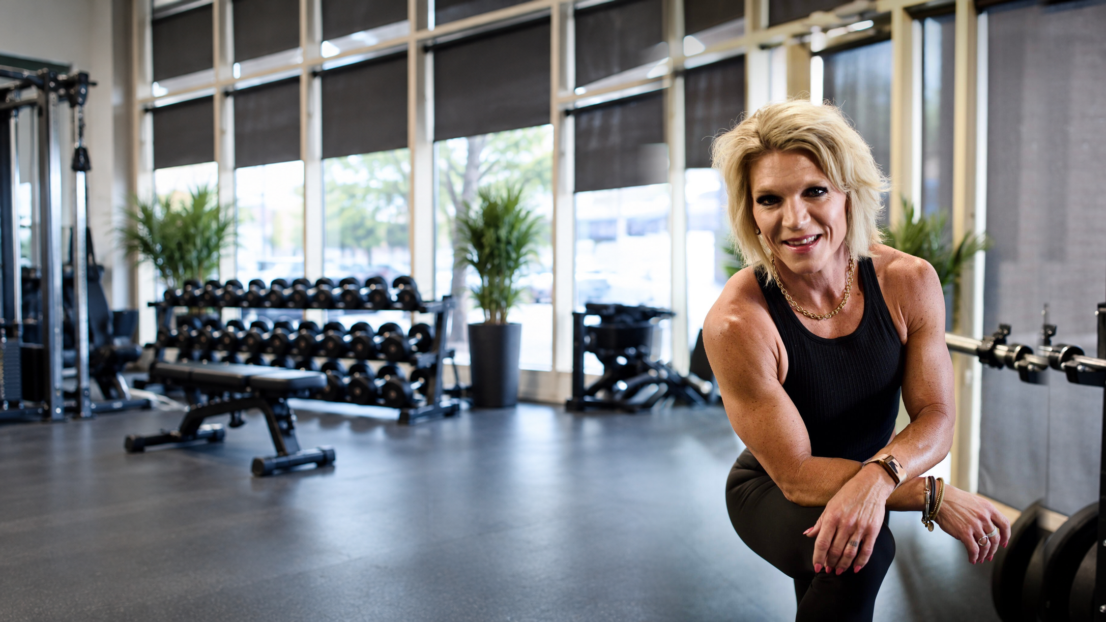 Rachelle Tuffly in the gym